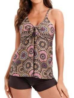 Floral Print Knot Front Bikini Swimsuit -Shein Clothing Store 16851108177923f0cca734081031a66151ff9baebf thumbnail 405x552