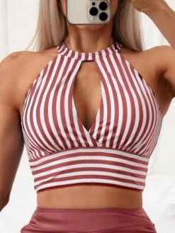 Striped Halter High Waisted Bikini Swimsuit -Shein Clothing Store 16851505535cffeacec73d69a4ad3642c7821dc037 thumbnail 405x552