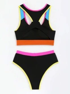 Colorblock Contrast Binding High Waisted Bikini Swimsuit -Shein Clothing Store 1685349047d0b224470486242e62a72cff8d5d55db thumbnail 405x552