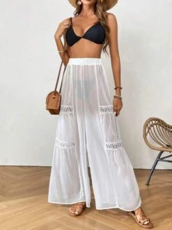 SHEIN VCAY Contrast Lace Ruffle Hem Cover Up Pants Without Bikini Bottom -Shein Clothing Store 168551585702d1db06c1ddd848cce95a4b877f68f8 thumbnail 405x552