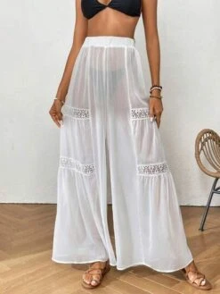 SHEIN VCAY Contrast Lace Ruffle Hem Cover Up Pants Without Bikini Bottom -Shein Clothing Store 1685515859f48741b0fb0a6e9ac54305fa81dd1280 thumbnail 405x552