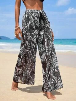 SHEIN Tropical Print Belted Wide Leg Pants -Shein Clothing Store 16856700584f3b5a6fb9edcb85f04387aec99ee2af thumbnail 405x552