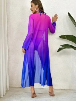 Halter Triangle Bikini Swimsuit With Kimono