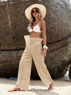 SHEIN Solid Wide Leg Pants -Shein Clothing Store 16860205677310e80178d45d152d2396cd32f3922a thumbnail 405x552