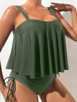 SHEIN Drawstring Side Hanky Hem Bikini Swimsuit -Shein Clothing Store 16861870573631dba916609baa2284d6999da89145 thumbnail 405x552