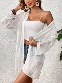 SHEIN VCAY Raglan Sleeve Button Front Kimono Without Camisole -Shein Clothing Store 1686209883bb244ab081a4e0724c1582491f193139 thumbnail 405x552