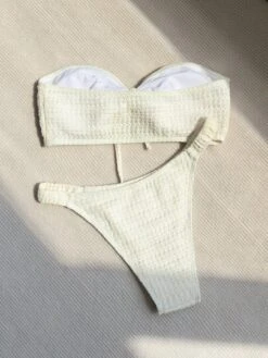 Knot Front Bandeau Bikini Swimsuit