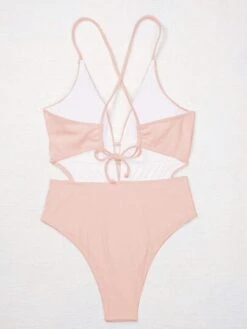 Plain Plunging Neck Backless One Piece Swimsuit -Shein Clothing Store 16862881248a897cba286d72287b1a4a01e7a275b0 thumbnail 405x552