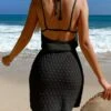 Tie Backless Halter Cover Up Dress