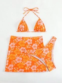Floral Halter Triangle Bikini Swimsuit With Beach Skirt -Shein Clothing Store 16865347173d4caf576fdb47e6e1254f8a388d5c35 thumbnail 405x552