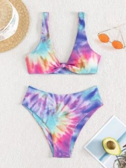 Tie Dye Knot Front Bikini Swimsuit -Shein Clothing Store 1686534953ff6aefc31252de9c03ef909f7d223bb2 thumbnail 405x552