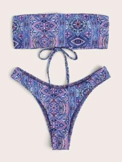 Tribal Print Bandeau High Cut Bikini Swimsuit -Shein Clothing Store 1687224664fda6b981b81c10a34bae21c67f3585f6 thumbnail 405x552