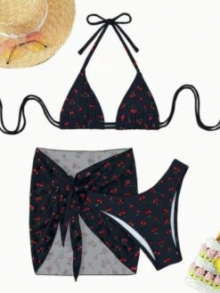 Cherry Print Halter Triangle Bikini Swimsuit With Beach Skirt -Shein Clothing Store 1689065853a96edb5e55e96e151a6882f98aa88849 thumbnail 405x552