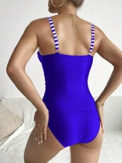 SHEIN Striped Twist Push Up Bikini Swimsuit