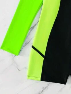 Colorblock Zip Front One Piece Swimsuit -Shein Clothing Store 1689308344b31af38538548dceae897e424c58ced0 thumbnail 405x552