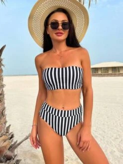 Striped Bandeau Bikini Swimsuit -Shein Clothing Store 169052341163359fb5b37b076661f2594d8febb626 thumbnail 405x552