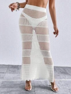 Hollow Out Split Thigh Cover Up Skirt Without Bikini -Shein Clothing Store 1691477619a3237128d7b71bc3ae1d2dcf5b96e67a thumbnail 405x552