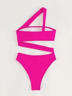 Women's One-Piece Swimsuit One Shoulder Pure Color One Piece Swimsuit -Shein Clothing Store 1691639962e13c55e71f485f6c395a0d854c3d42d1 thumbnail 405x552