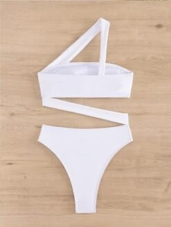 Women's One Piece Swimsuit Sexy Asymmetric Pure Color Mono-bikini -Shein Clothing Store 169164008421196a68077ea54a0928c3f28dba1a7e thumbnail 405x552