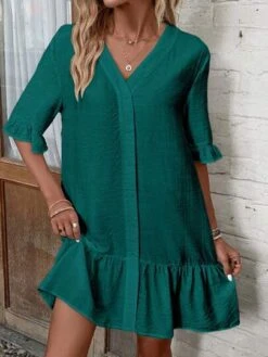 SHEIN LUNE Flounce Sleeve Ruffle Hem Kimono -Shein Clothing Store 1691648911646e3a567153d8e26421c62bf12a4cf8 thumbnail 405x552