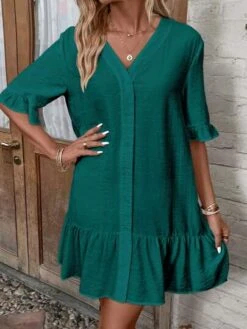 SHEIN LUNE Flounce Sleeve Ruffle Hem Kimono -Shein Clothing Store 1691648916d8a24315e1d7e3e5285581c889a7357f thumbnail 405x552