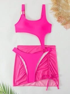 SHEIN BOUDOIRCORE Cut Out Ring Linked One Piece Swimsuit With Beach Skirt -Shein Clothing Store 16919172844bdce07641cc7bcf770413cabba38eb6 thumbnail 405x552
