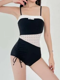 2023 New Popular Women's Swimwear, Lace Spliced Long Sleeve Cover-up, Sunscreen, Slimming, Hot Spring And Ins Style -Shein Clothing Store 169197642602fb26ce3ca55ec74ba3c22165734fa1 thumbnail 405x552